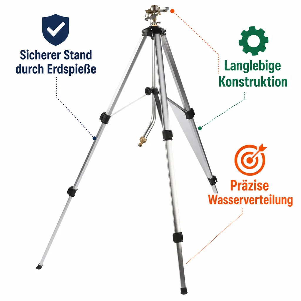 Profi Impulsregner, mit Teleskop Stativ