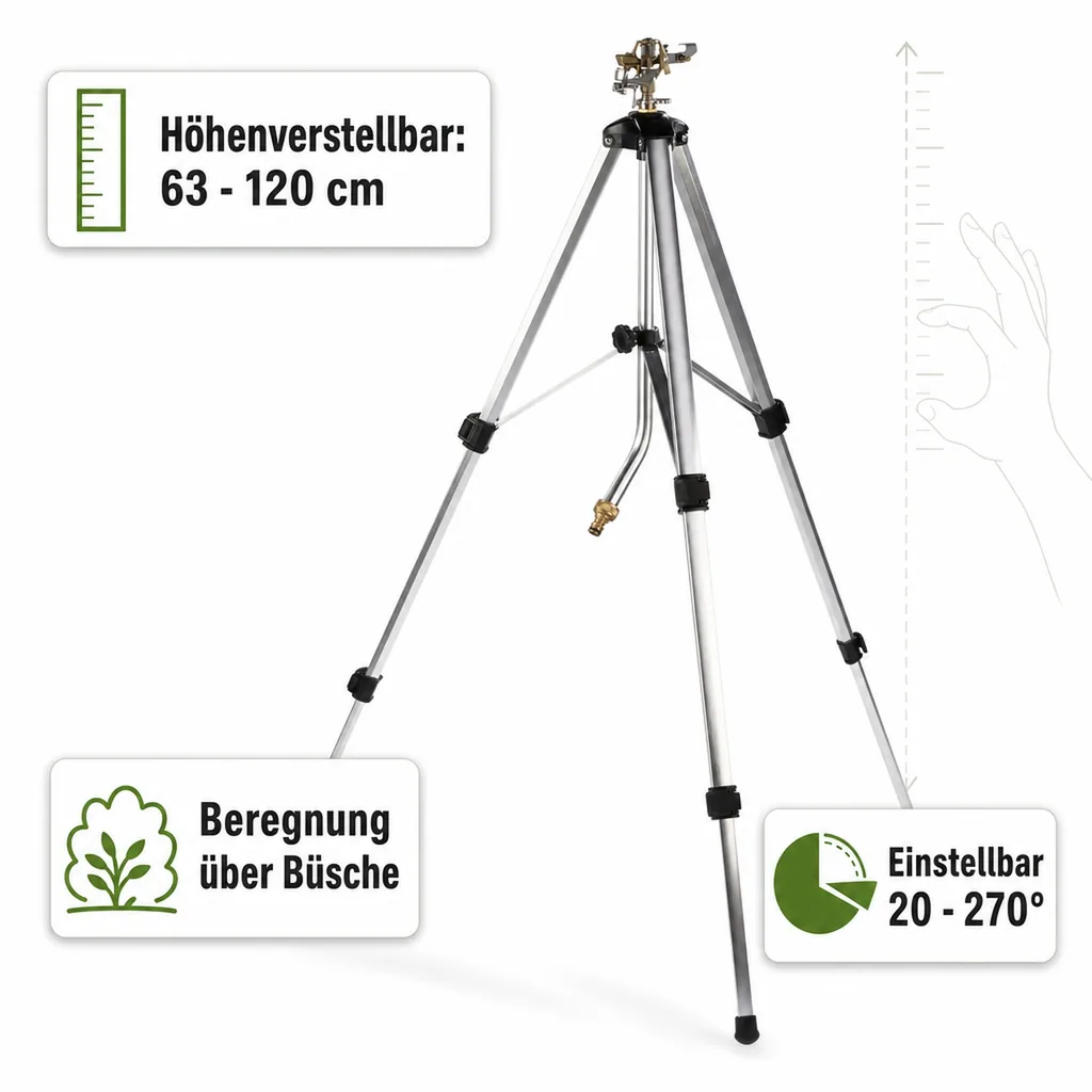 Profi Impulsregner, mit Teleskop Stativ