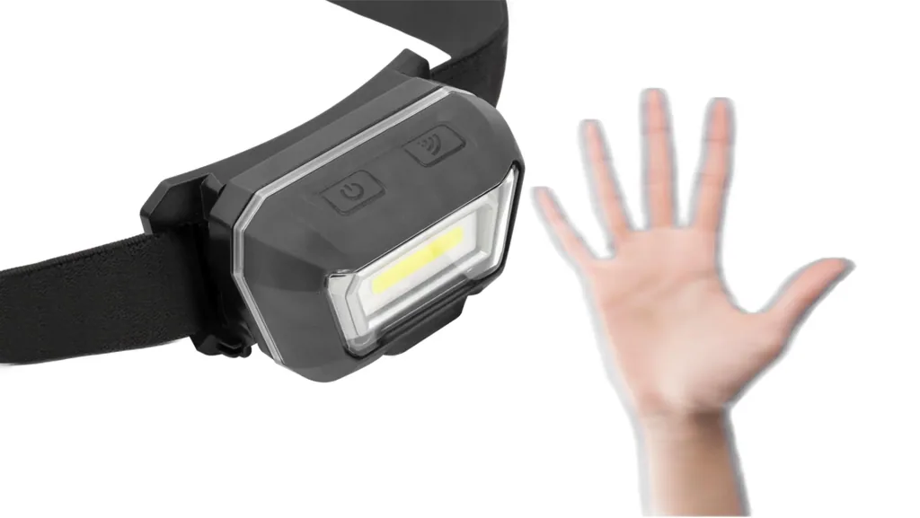 LED Sensor-Kopfleuchte mit Akku, IP65