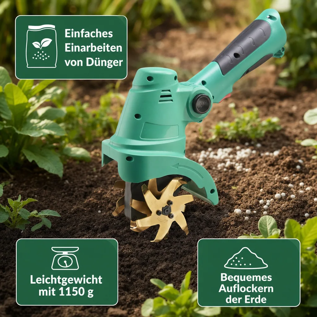Akku Hand Bodenhacke X-Grubber, 10,8 Volt – Ohne Akku und Ladegerät