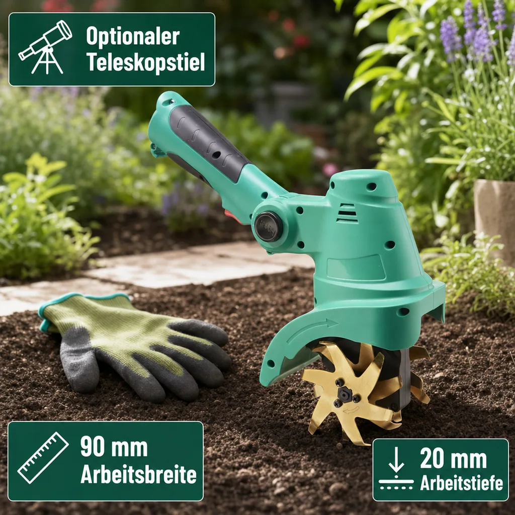 Akku Hand Bodenhacke X-Grubber, 10,8 Volt – Ohne Akku und Ladegerät