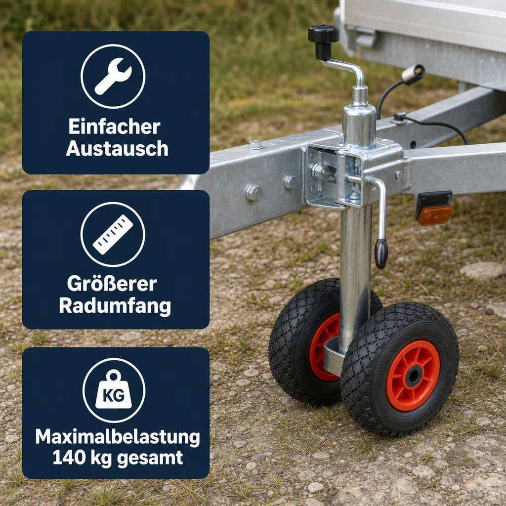 Zwillingsbereifung für Stützräder