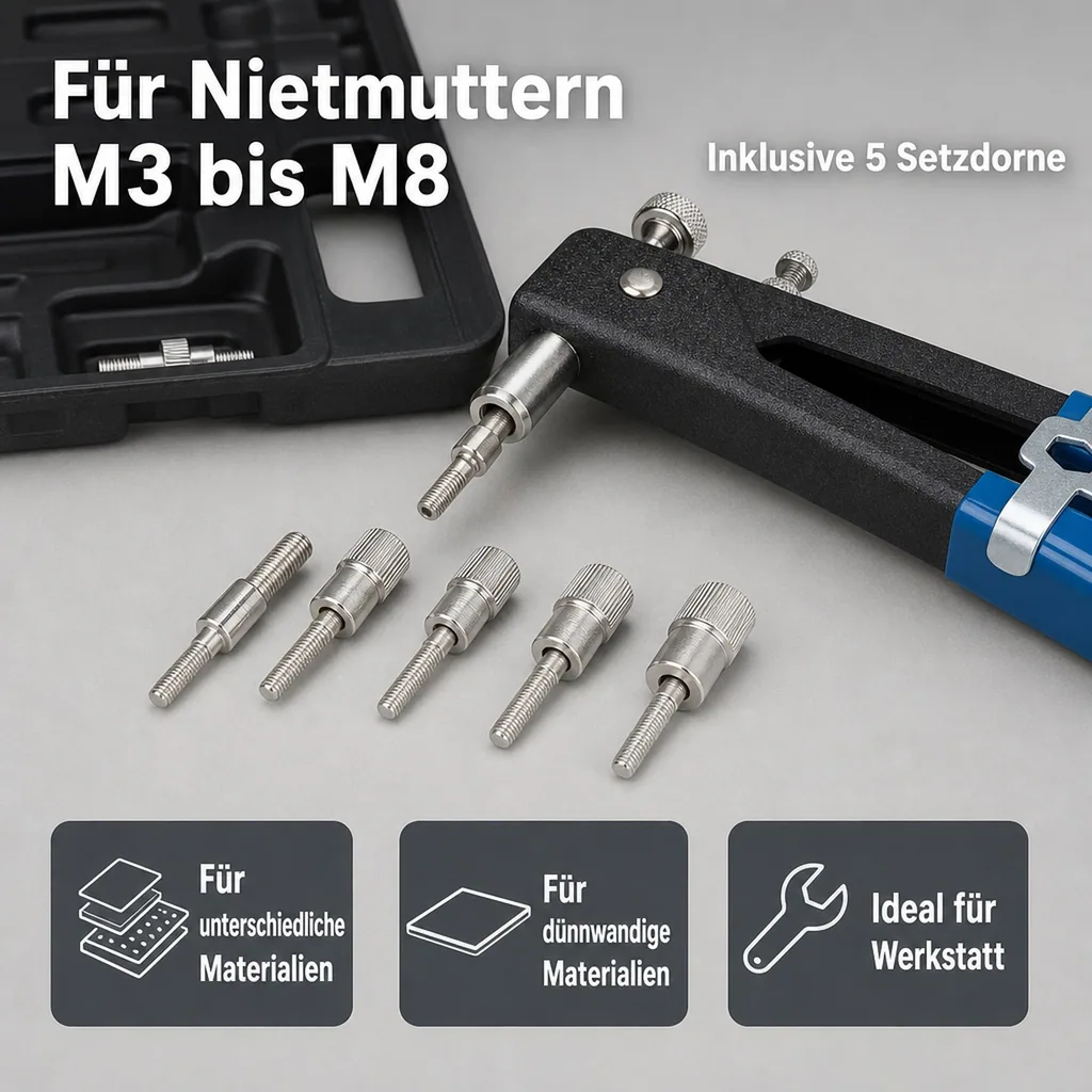 Muttern- Nietzange M3 - M8