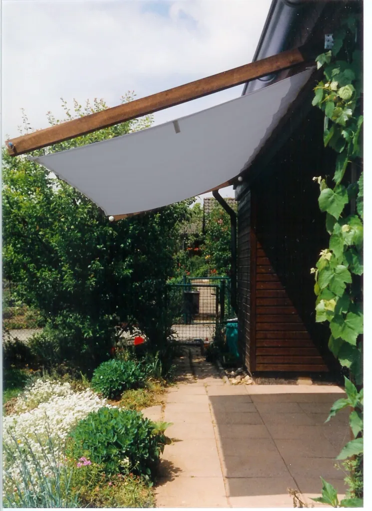Seilspann-Sonnensegel silbergrau  270 x 140cm