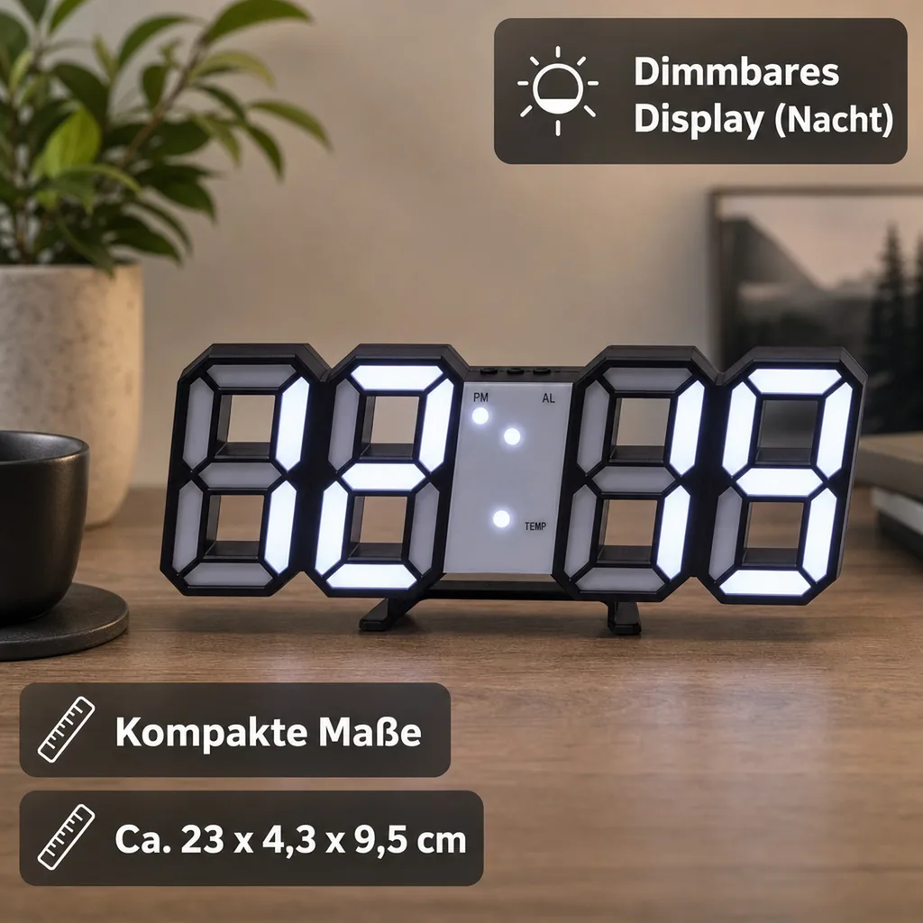 3D LED-Uhr