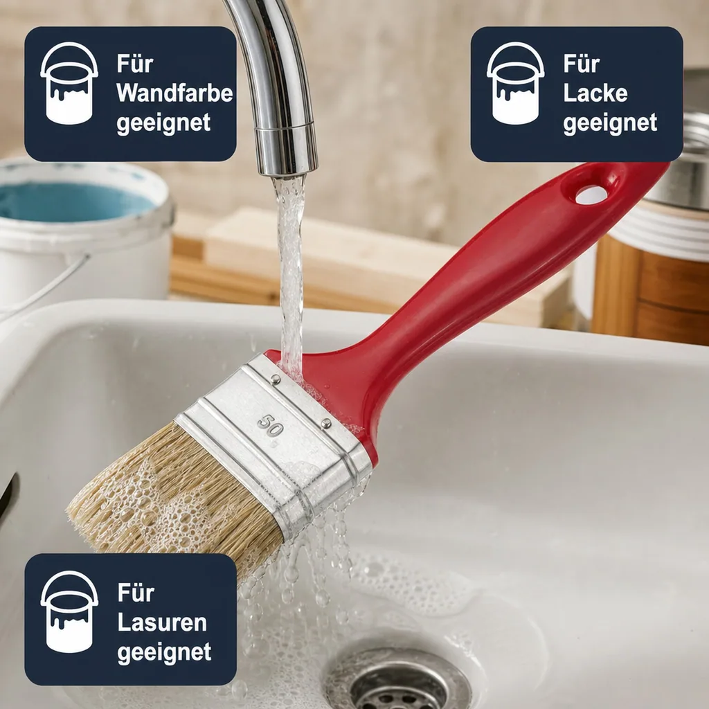 Flachpinsel Helle Borste