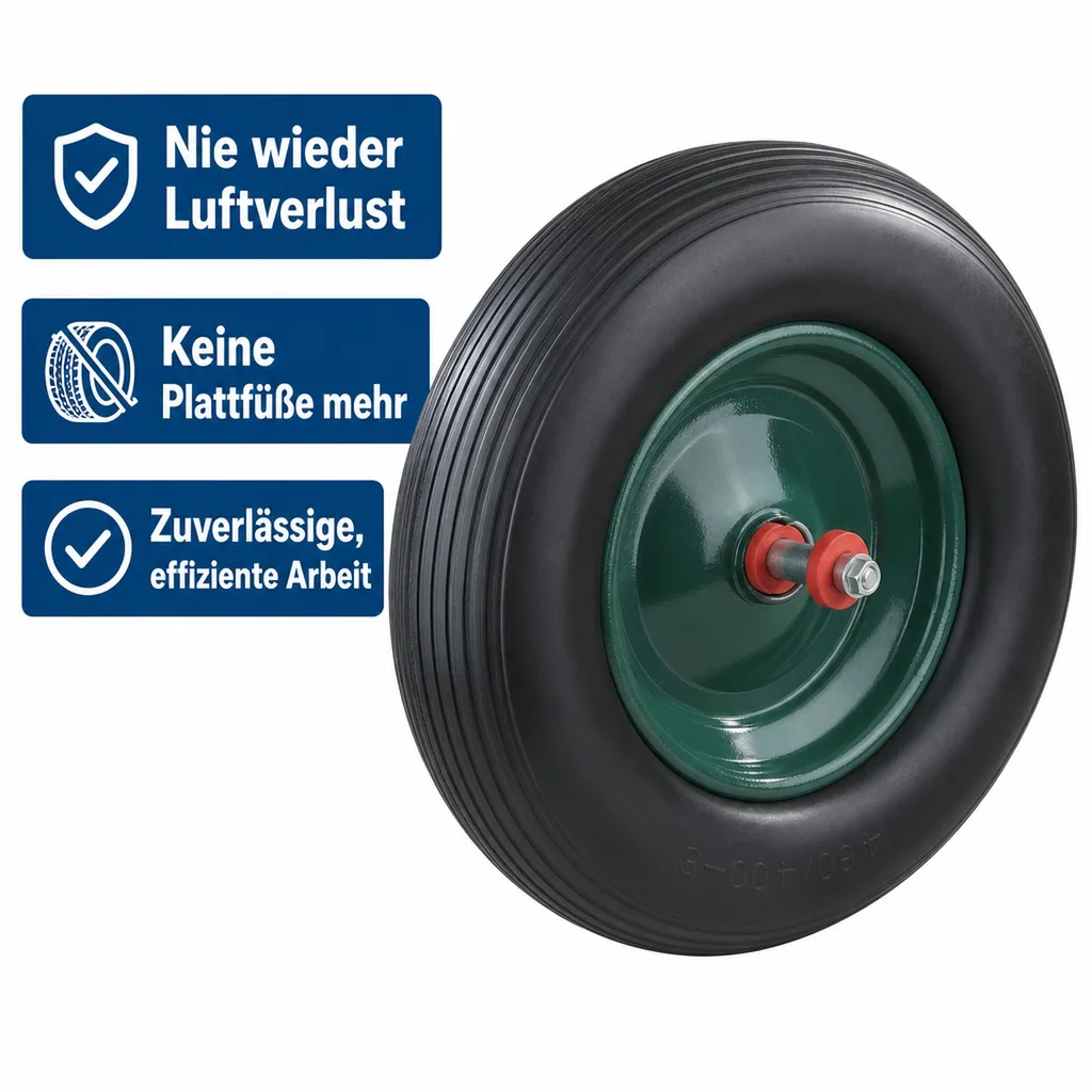 Pannensicheres Schubkarrenrad mit Nadellager, 1 Stück