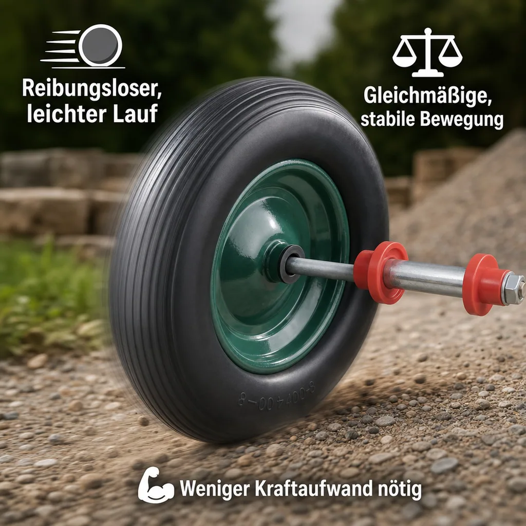 Pannensicheres Schubkarrenrad mit Nadellager, 1 Stück