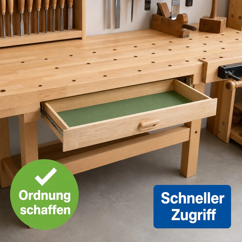 Schublade 882 x 335 x 96 mm für Hobelbank Nr. 93 89 21