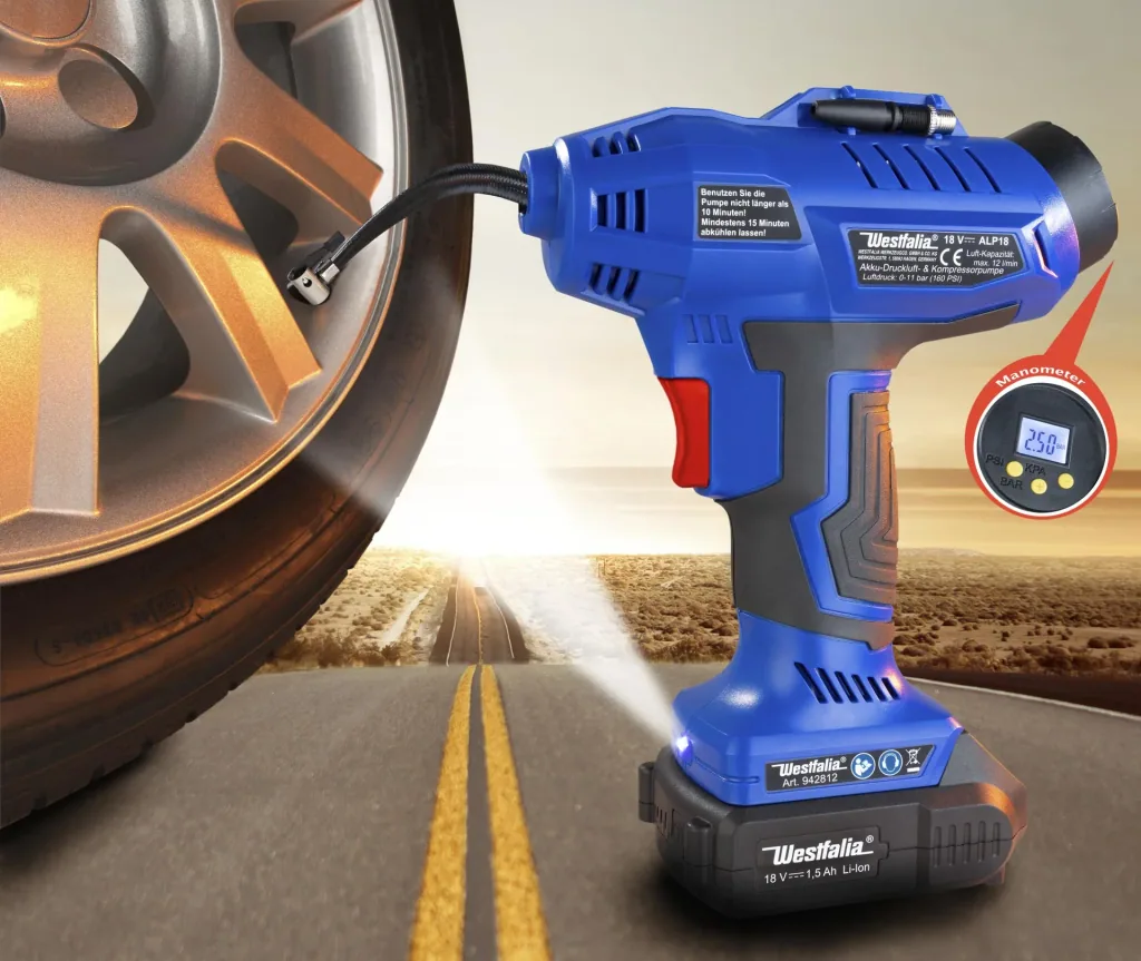 Kabellose Luftpumpe ADLP18, 18 Volt Li-Ion (ohne Akku und Ladegerät)