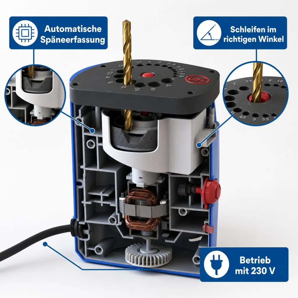 Elektro Spiralbohrer Schärfgerät 110W BSG110