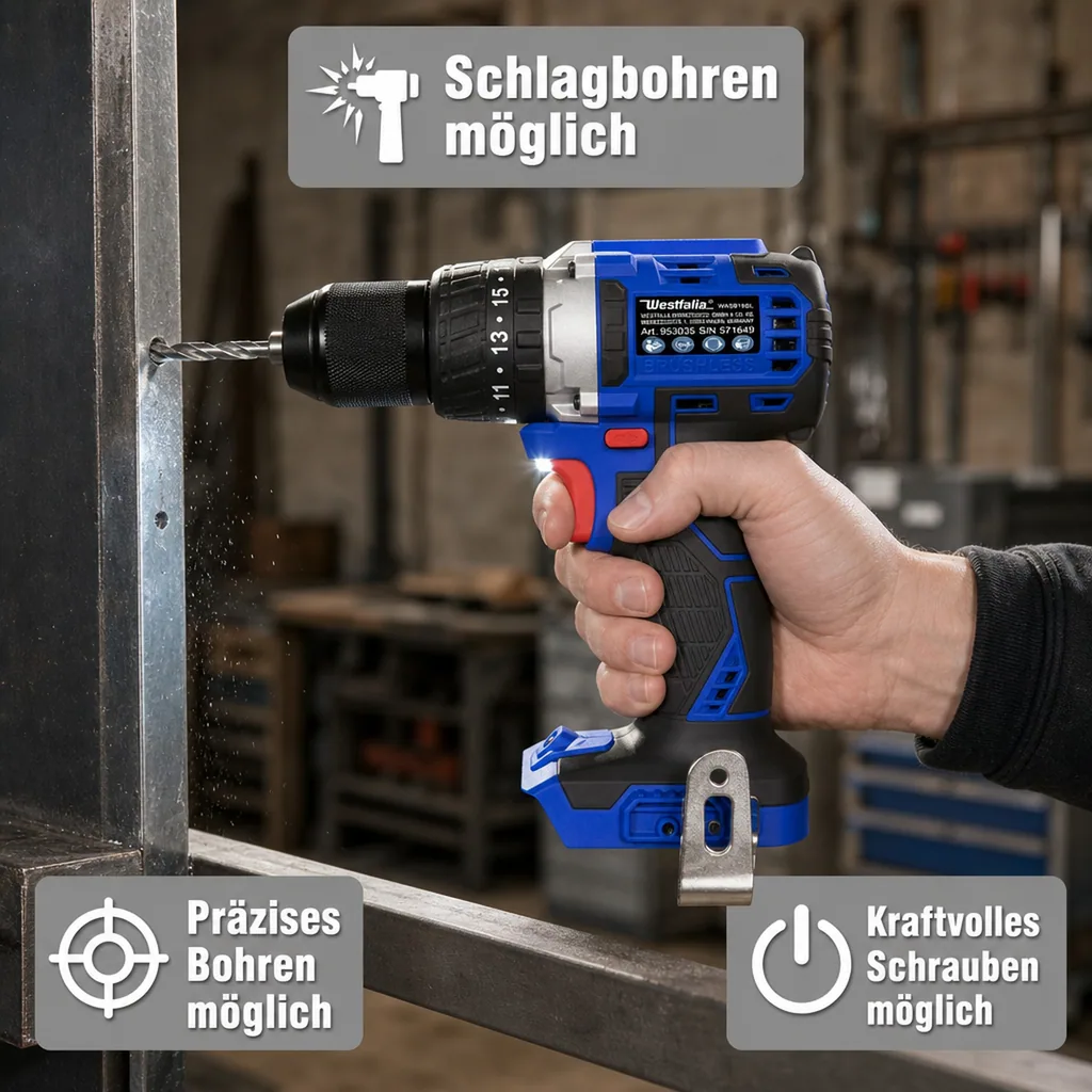 Akku-Schlagbohrschrauber 18 Volt Li-Ion WABS18BL -ohne Akku und Ladegerät-