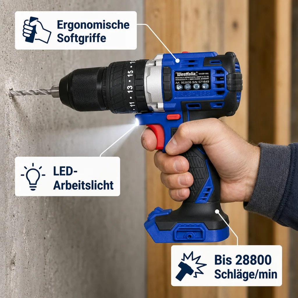 Akku-Schlagbohrschrauber 18 Volt Li-Ion WABS18BL -ohne Akku und Ladegerät-