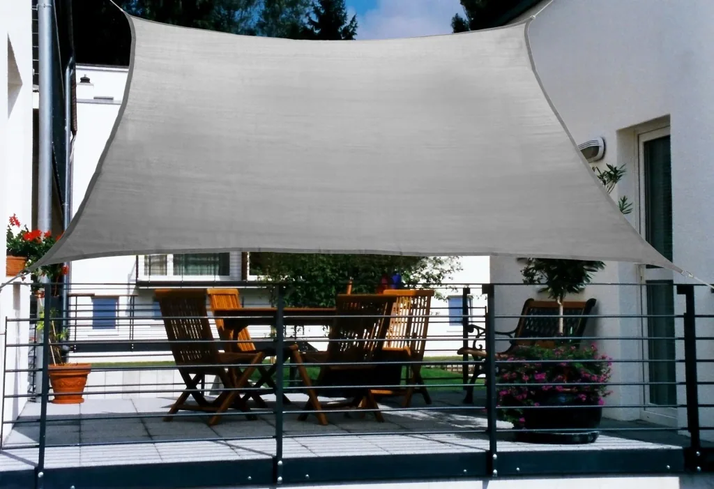 Balkon-Sonnensegel  HDPE grau 270 x 140cm