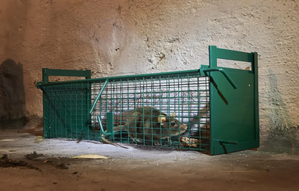 Ratten Lebendfalle mit 2 Eingängen