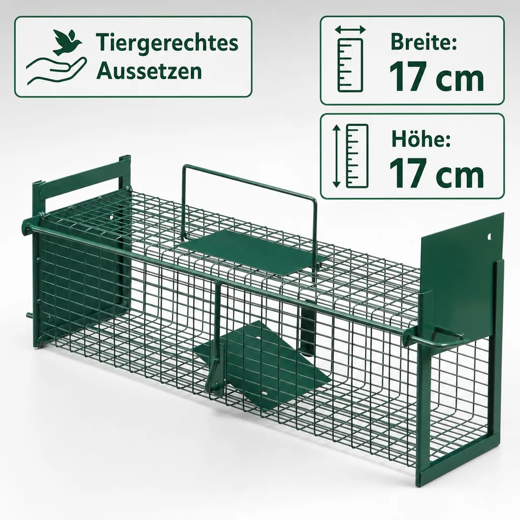 Ratten Lebendfalle mit 2 Eingängen