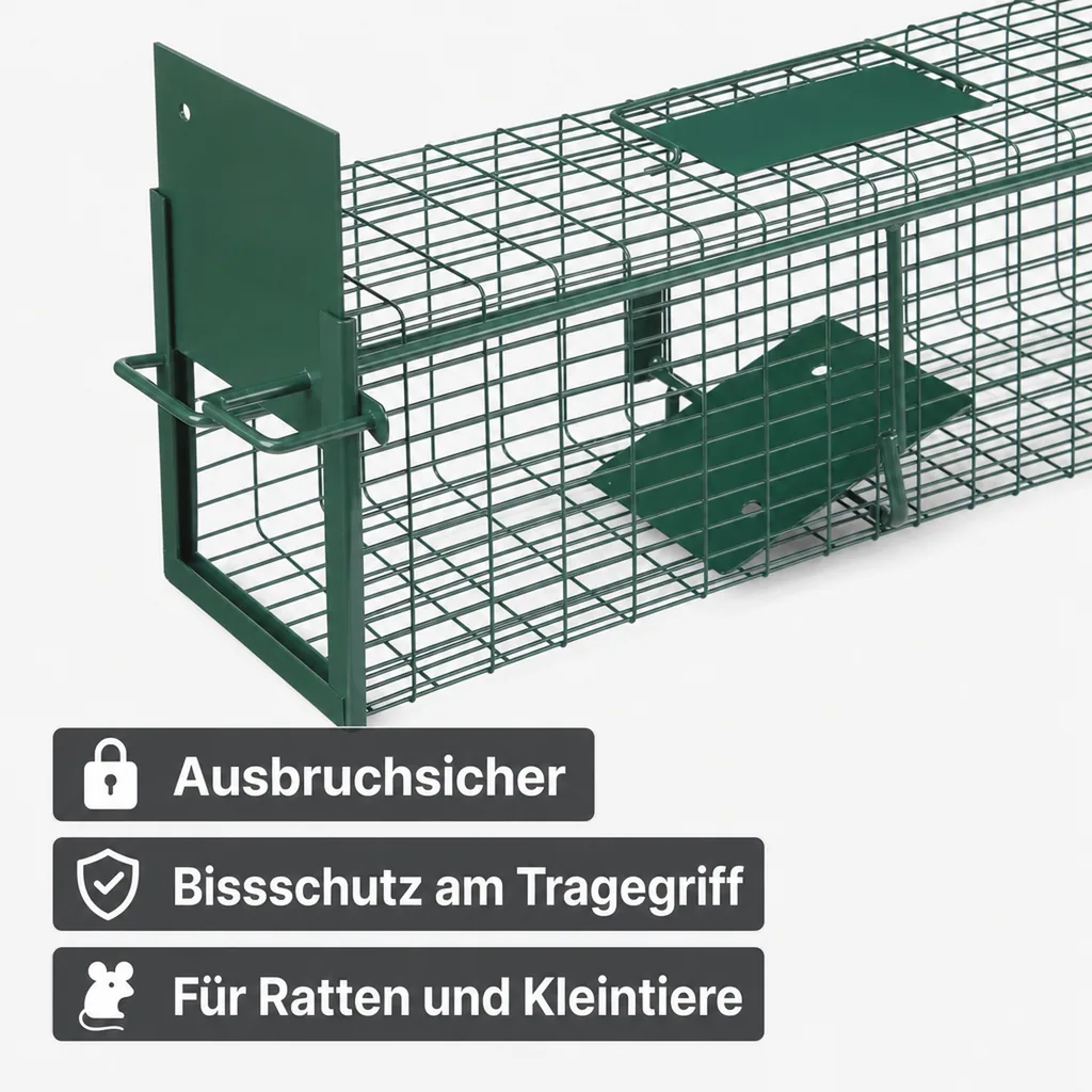 Ratten Lebendfalle mit 2 Eingängen