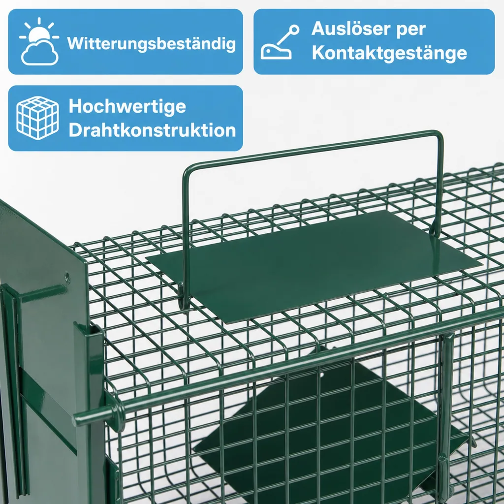 Ratten Lebendfalle mit 2 Eingängen