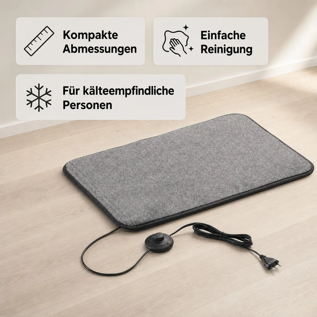 Heizteppich mit Fußschalter