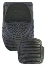Gummimatten Luxus Plus 4tlg mit Trittschutz