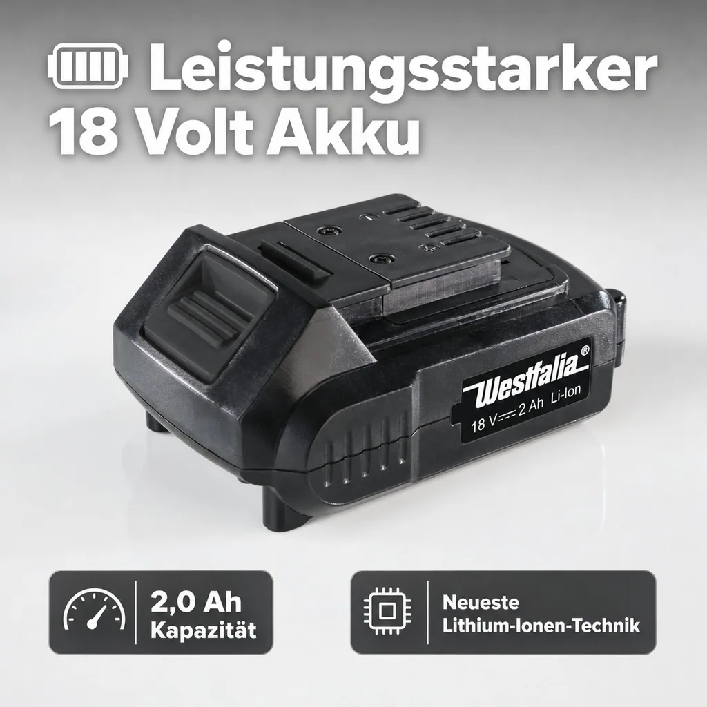 Li-Ion-Akku, 18 Volt, 2,0 Ah