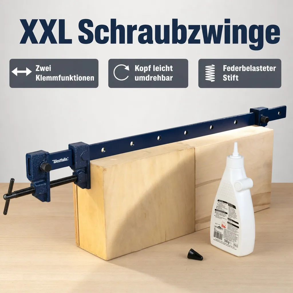 Schraubzwinge XXL, 2-Funktionen