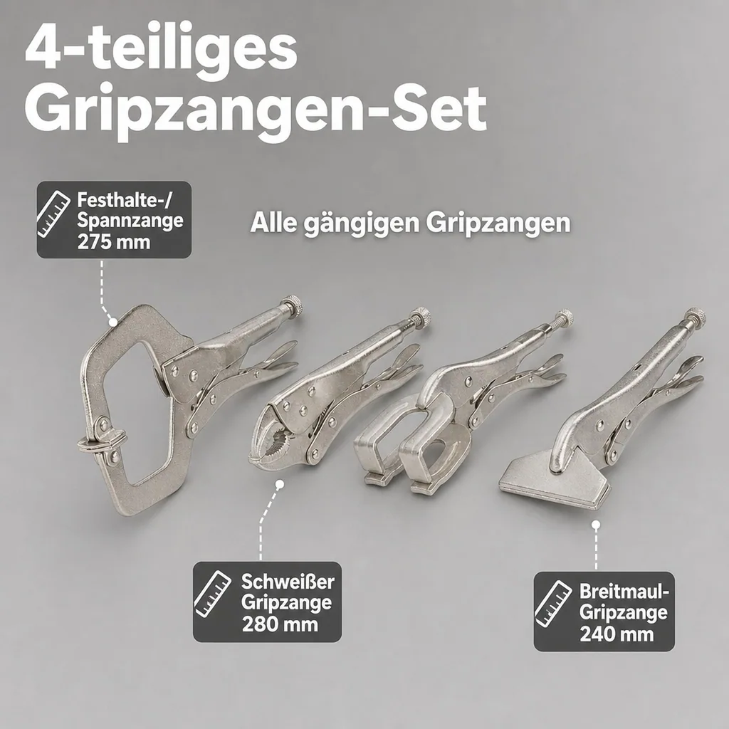 Grip Zangen Set 4-teilig