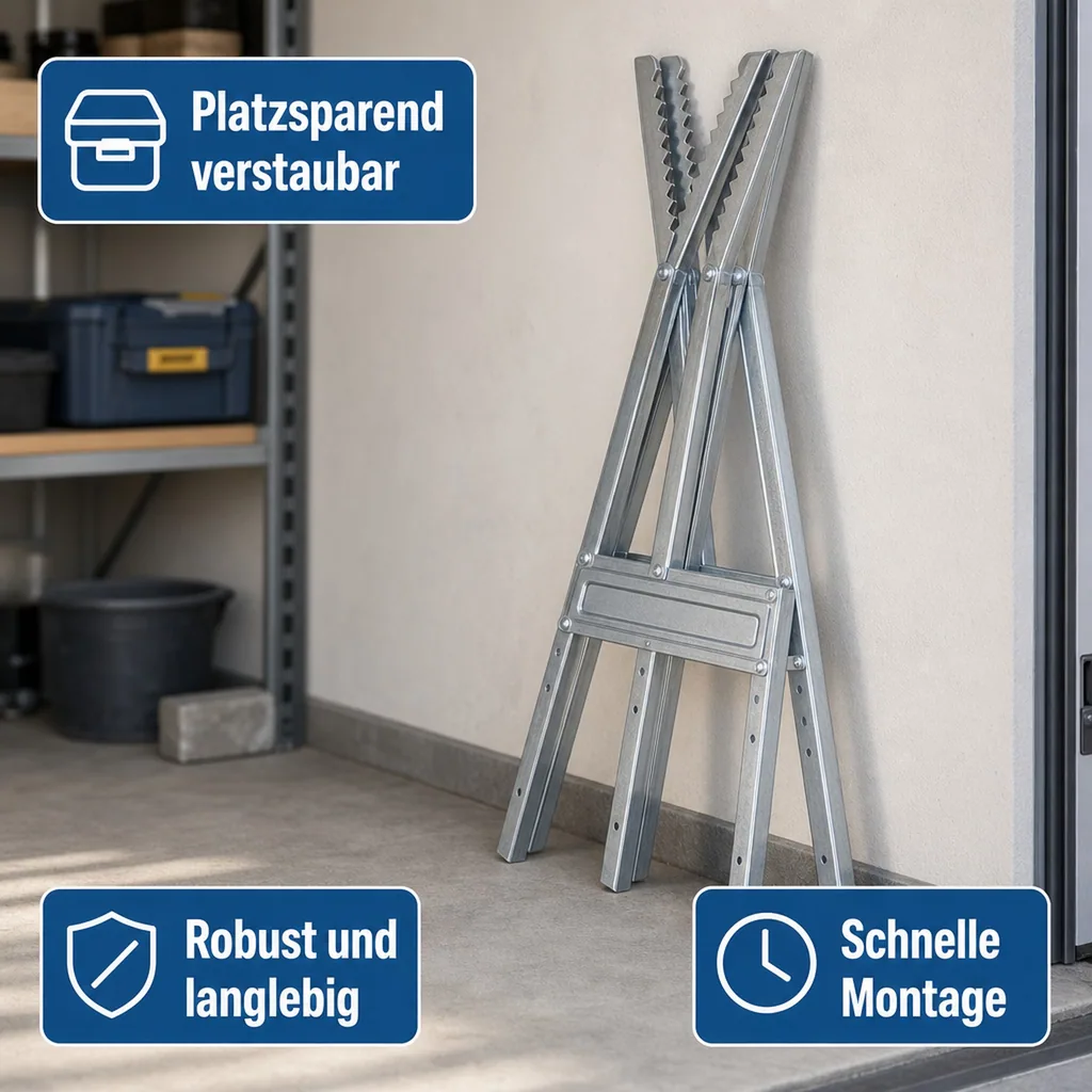 Klappbarer Holzsägebock