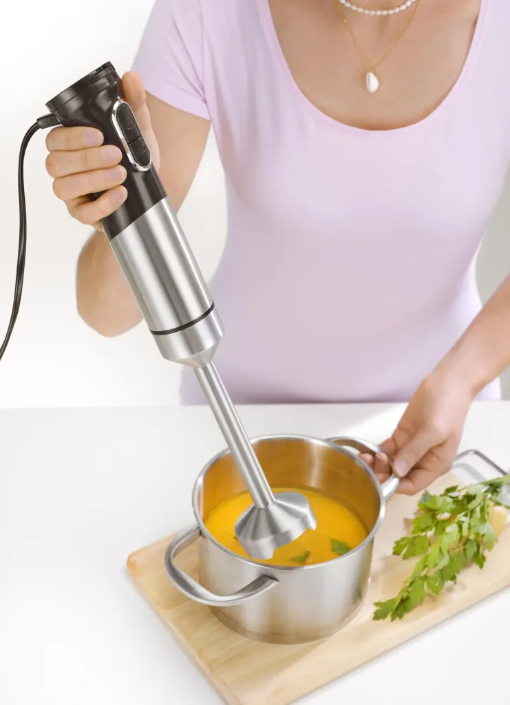 Power Stabmixer-Set 1500 Watt Edelstahl, inklusive Rührbecher & Rührbesen