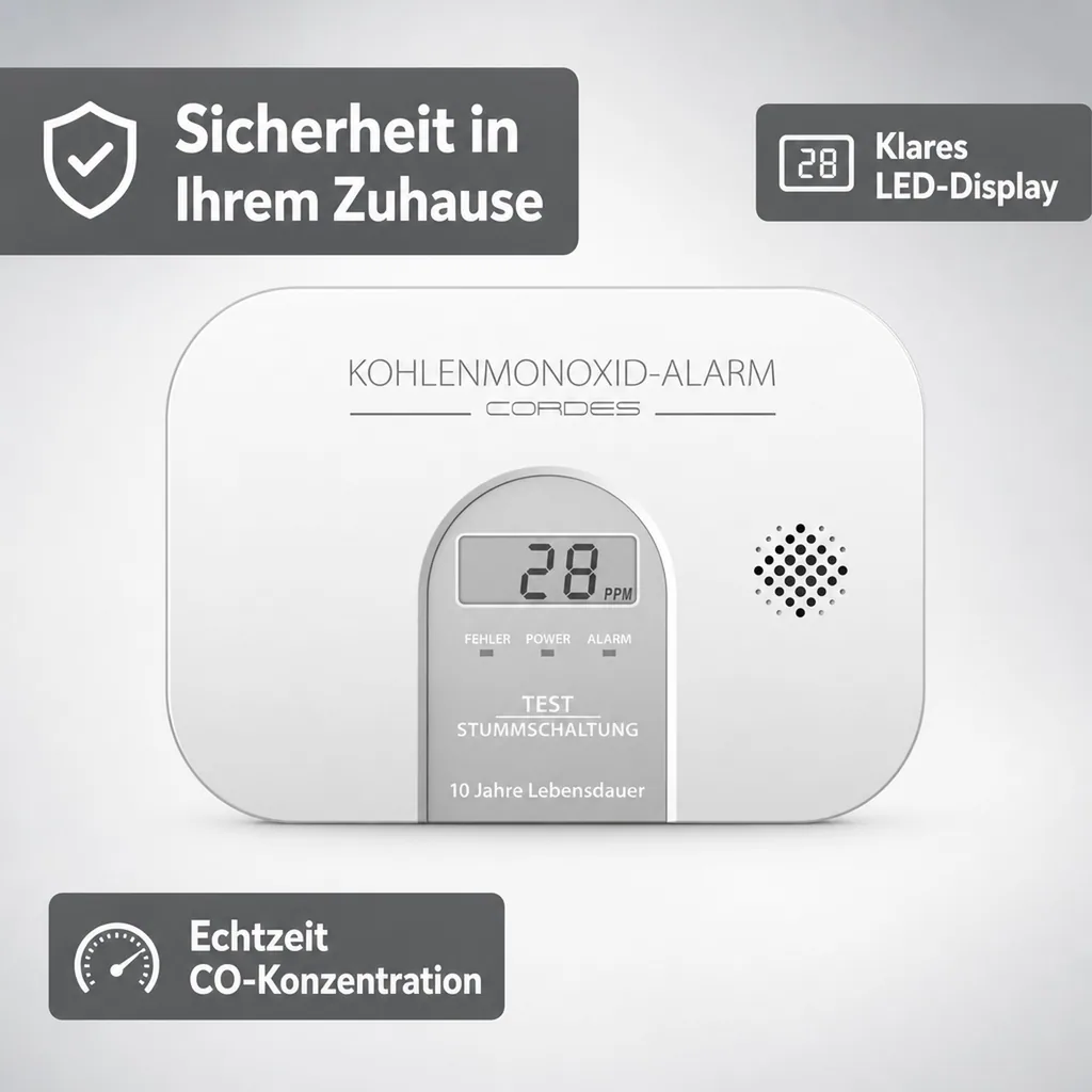 Kohlenmonoxidmelder CC-4100 mit LED Display