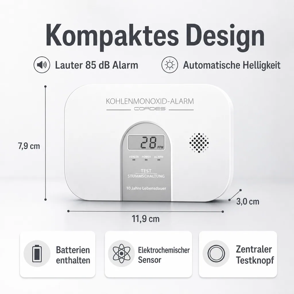 Kohlenmonoxidmelder CC-4100 mit LED Display