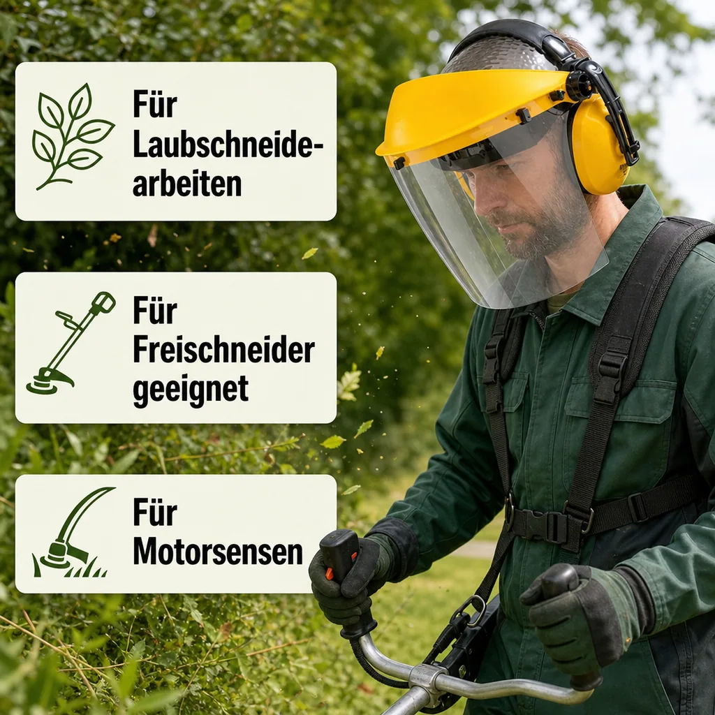 Gehör- und Gesichtsschutz mit Klarsicht-Visier