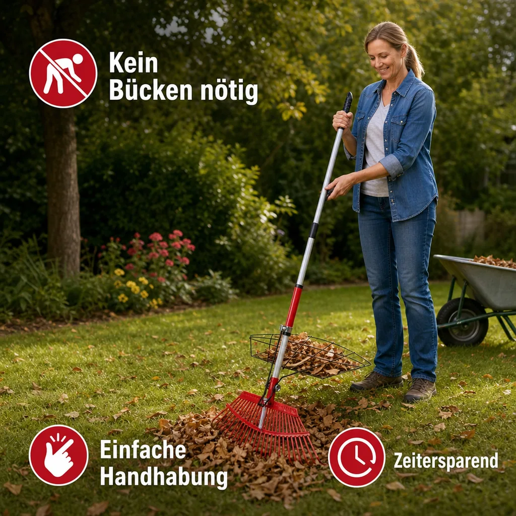 Universal-Rechen mit Greifer, 25 Zinken, teleskopierbar