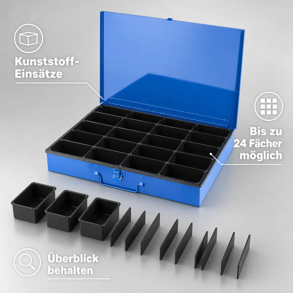 Sortimentskasten mit flexiblen Einsätzen