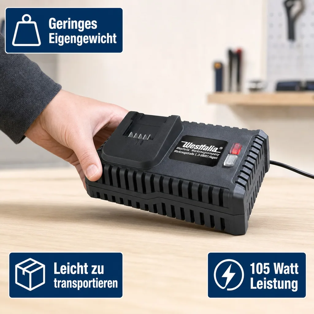 Li-Ion-Akku-Schnellladegerät 4 A, 18 Volt