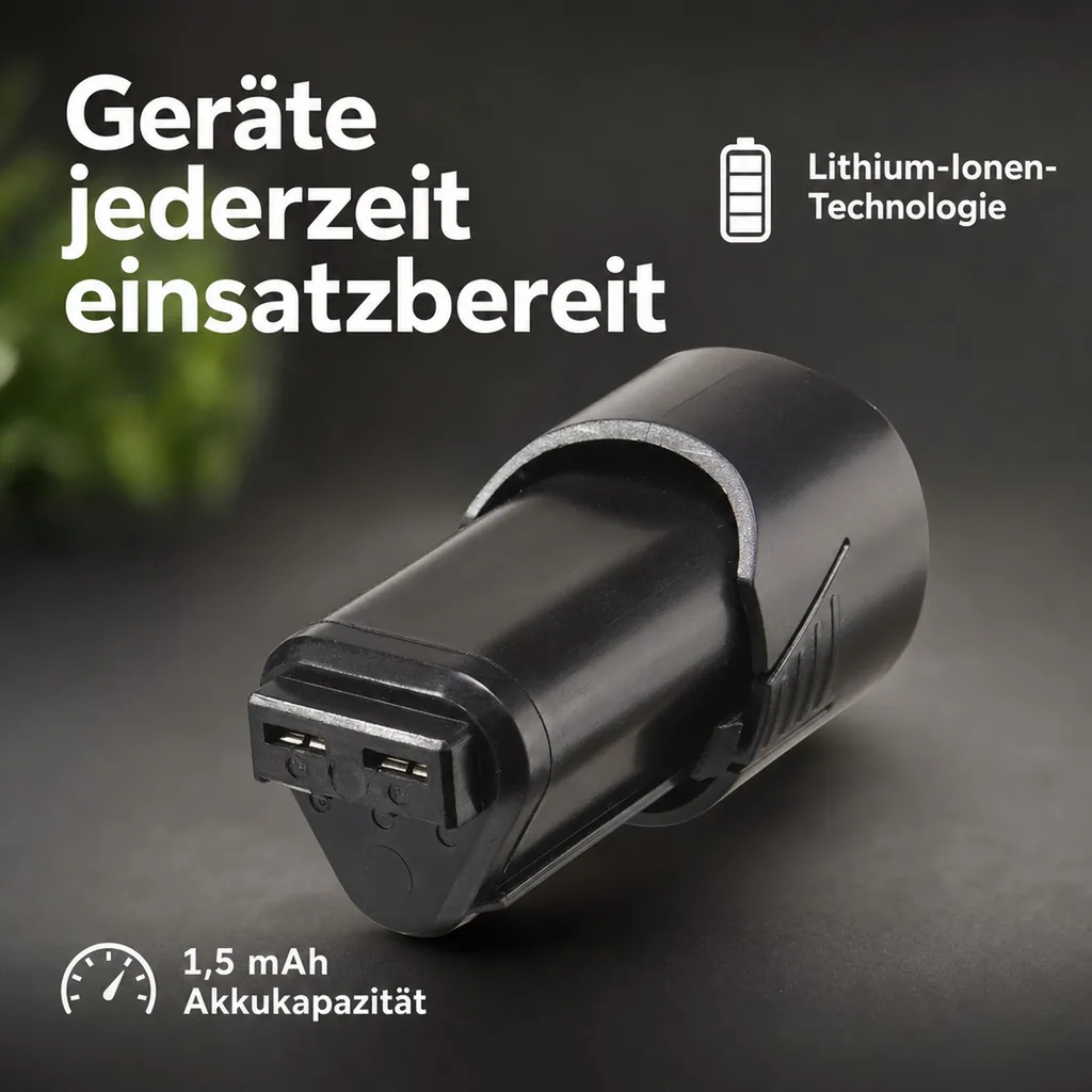 Ersatzakku zu Akku Gras- und Strauchschere 10,8 V u. X-Grubber Akku-Hand-Bodenhacke
