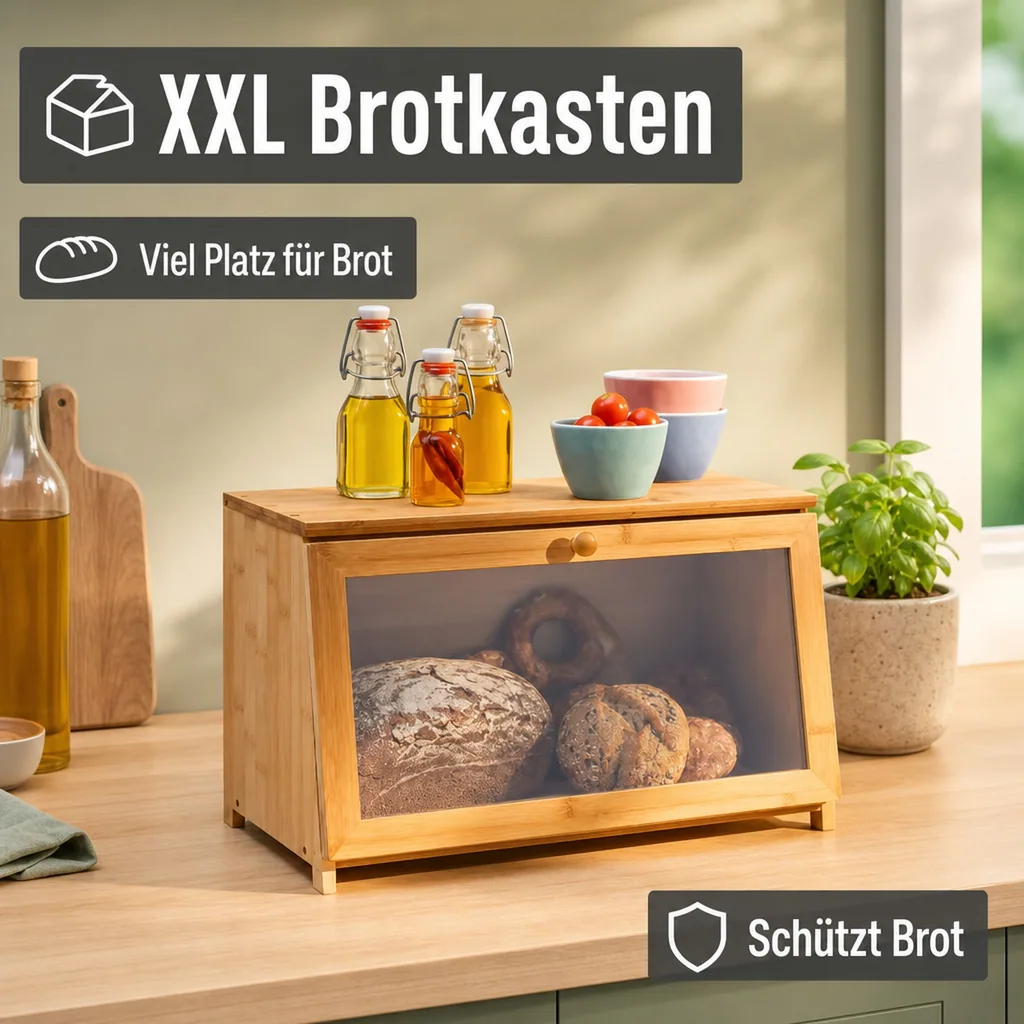 Brotkasten XXL aus Bambus & Holz