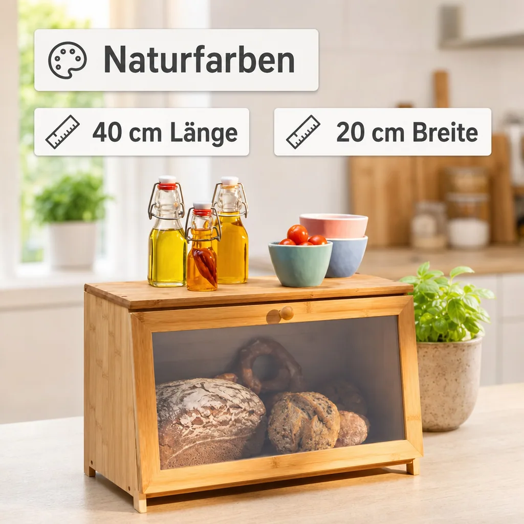 Brotkasten XXL aus Bambus & Holz