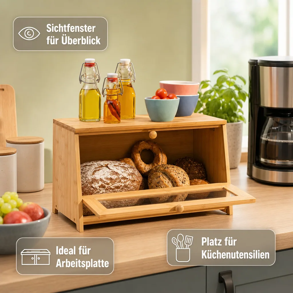 Brotkasten XXL aus Bambus & Holz
