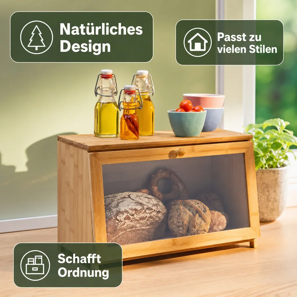 Brotkasten XXL aus Bambus & Holz
