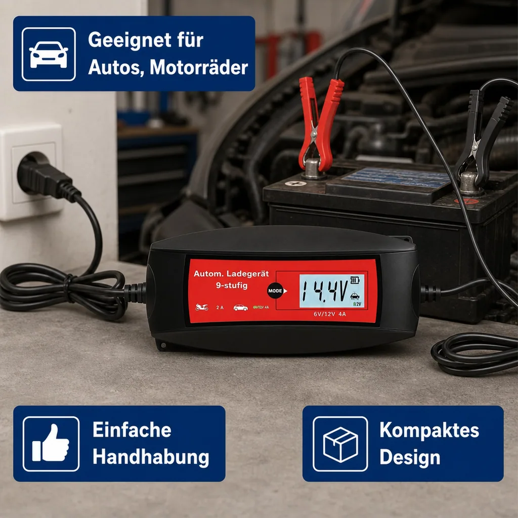 Batterieladegerät, vollautomatisch 9-Stufen