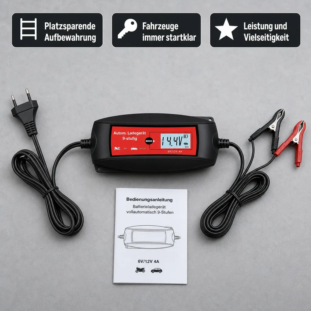 Batterieladegerät, vollautomatisch 9-Stufen