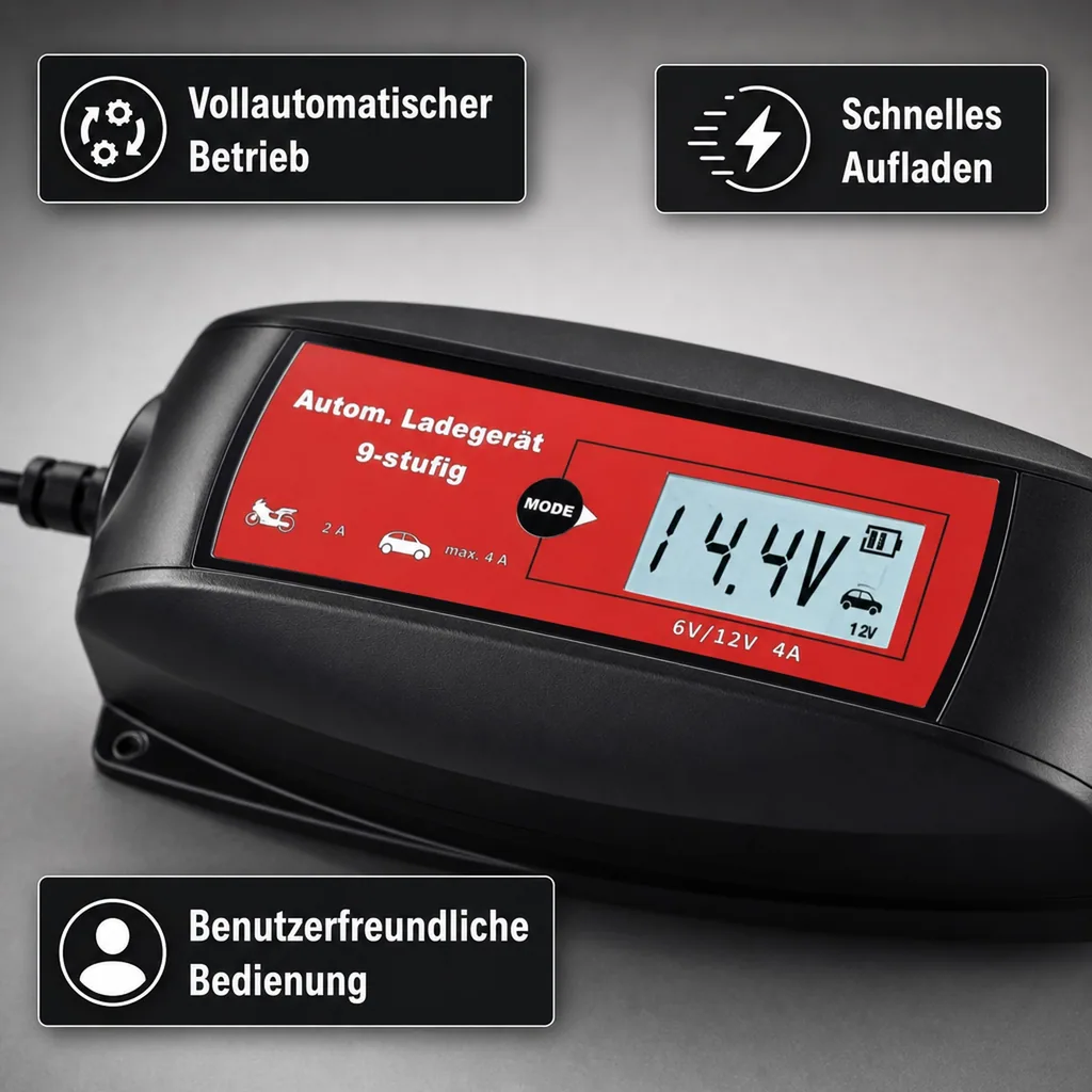 Batterieladegerät, vollautomatisch 9-Stufen