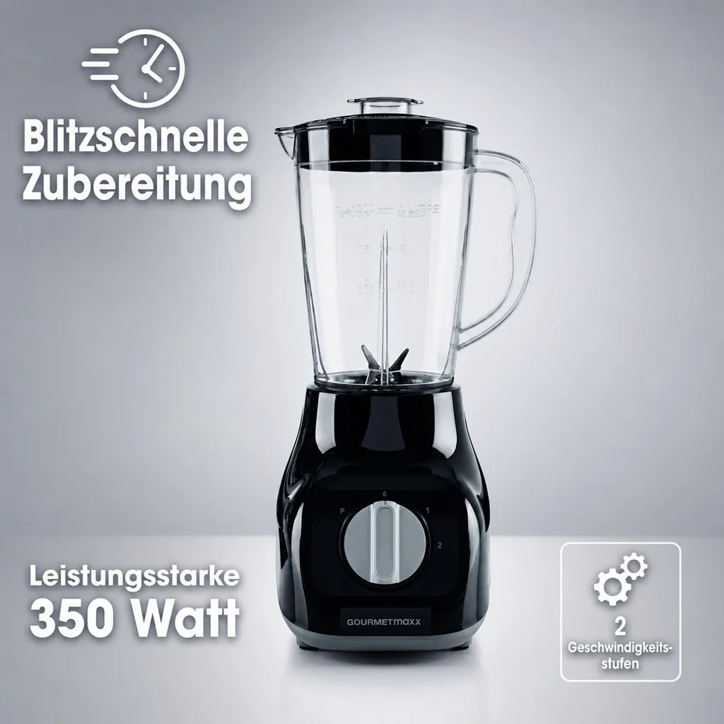 Standmixer 350 Watt, schwarz