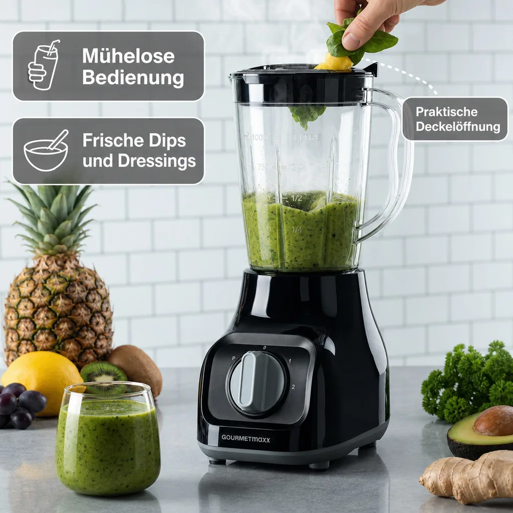 Standmixer 350 Watt, schwarz