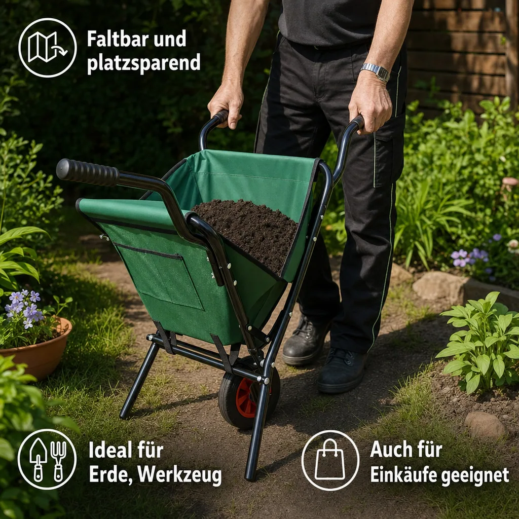 Faltbare Schubkarre