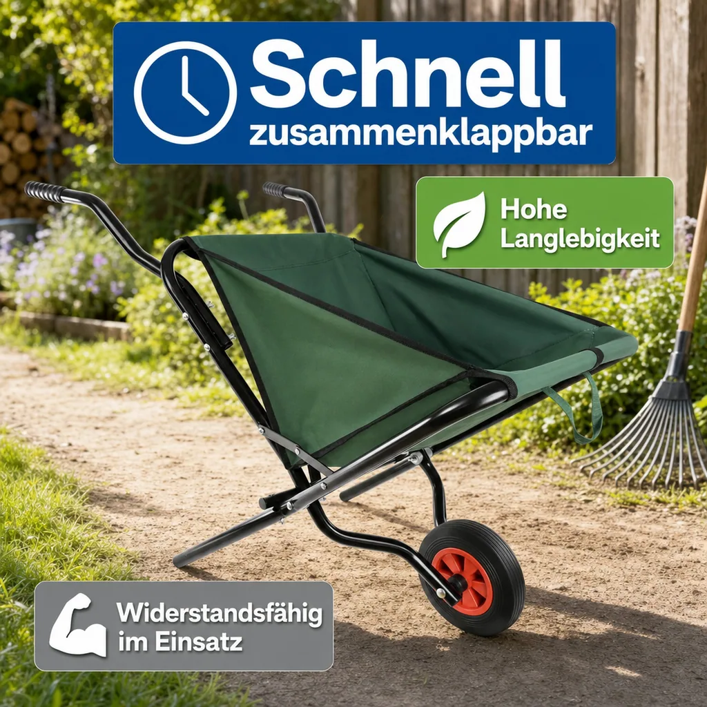 Faltbare Schubkarre