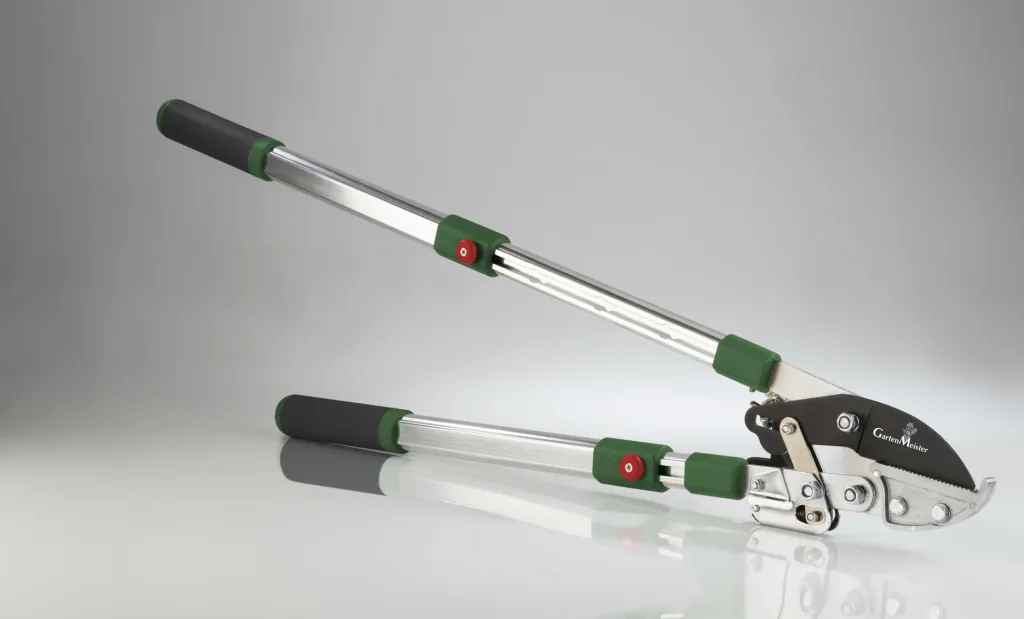 Amboss Astschere mit Ratsche und Teleskopgriff