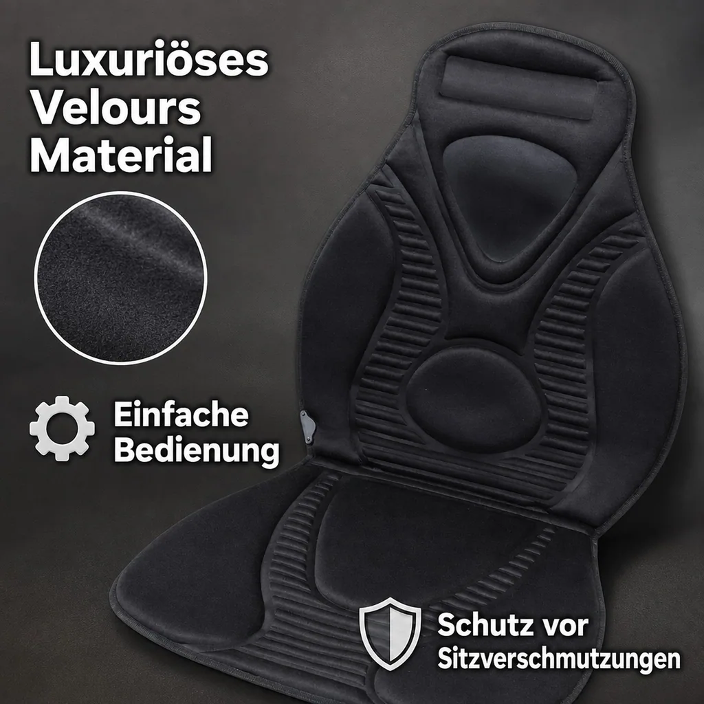 Luxus Velours Heizkissen für KFZ