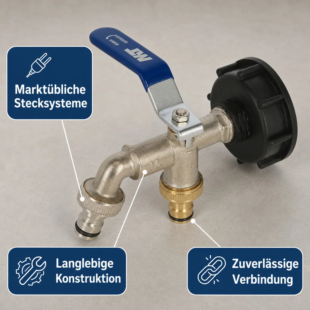 IBC Adapter S60x6, mit 2x Steckverbinder
